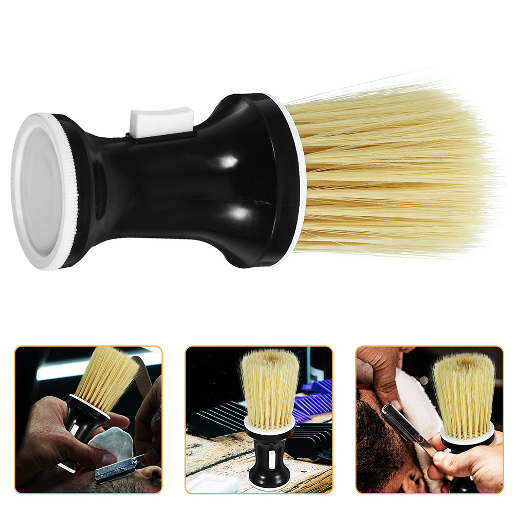 Home Barber - แปรงสำหรับตัดผมและกำจัดเส้นผมหลุดร่วง 2 ชิ้น ใช้สำหรับนวดหนังศีรษะและเกลี่ยแป้ง ดีไซน์ตามหลักสรีรศาสตร์ เหมาะสำหรับใช้ในร้านเสริมสวยและที่บ้าน