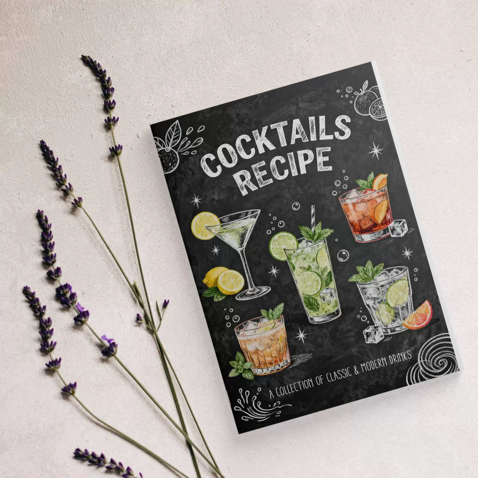 Cocktail Recipe Book - สูตรค็อกเทล คอลเลกชันเครื่องดื่มคลาสสิกและสมัยใหม่ หนังสือคู่มือการเตรียมค็อกเทลสำหรับผู้เริ่มต้น