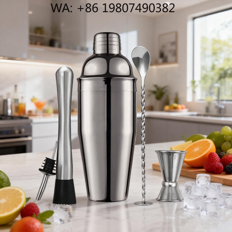 Boston Shaker Set - ชุดเครื่องมือผสมเครื่องดื่มสแตนเลส 5 ชิ้น, ชุดเชคเกอร์มาร์การิต้า 25 ออนซ์