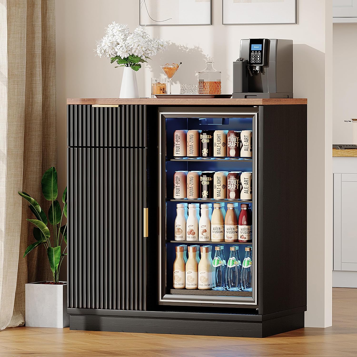 ตู้บาร์กาแฟพร้อมช่องเก็บของเย็ - Home Bar Shelves บทวิจารณ์และราคา