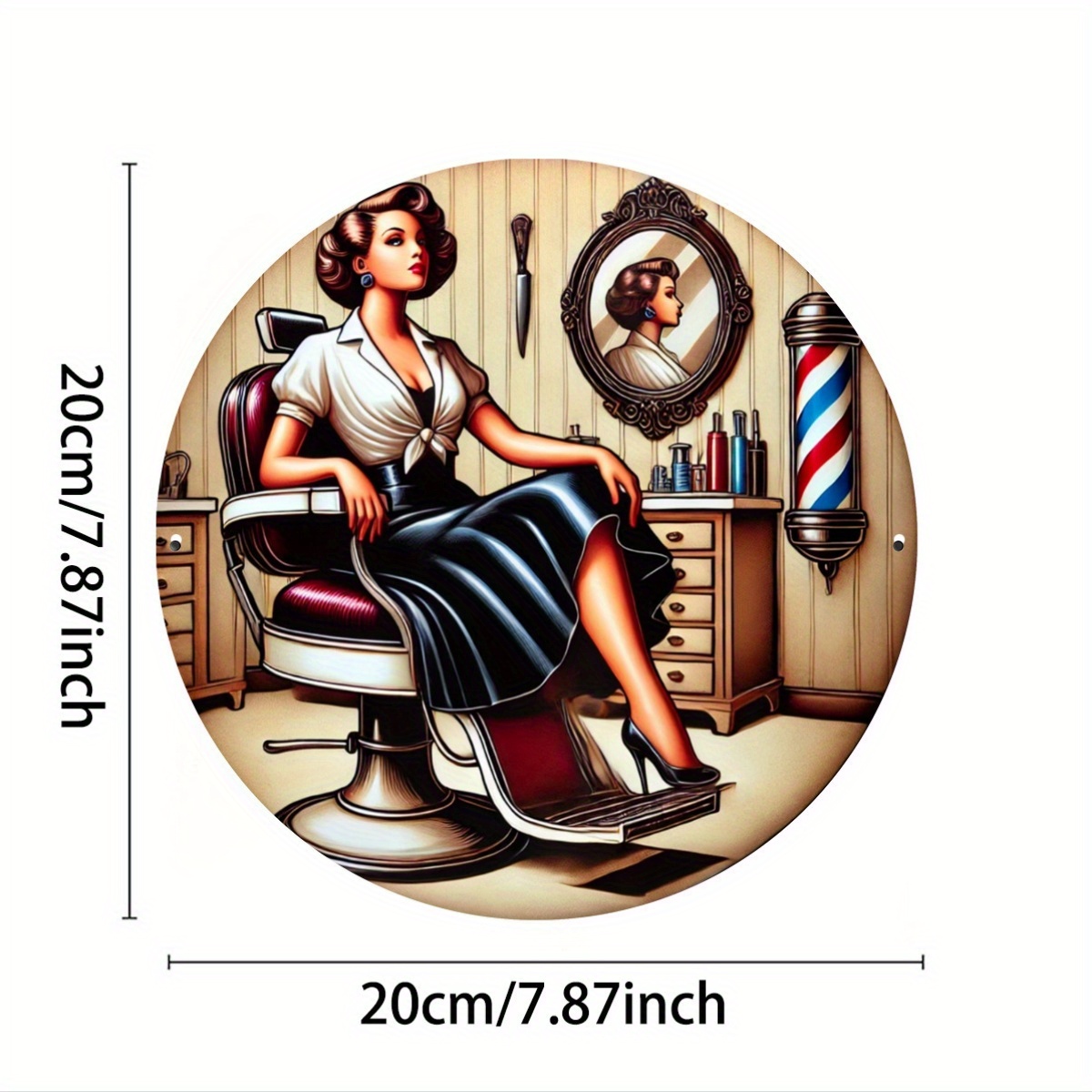 ป้ายโลหะร้านตัดผมวินเทจ 1 ชิ้น - Home Barbershop บทวิจารณ์และราคา