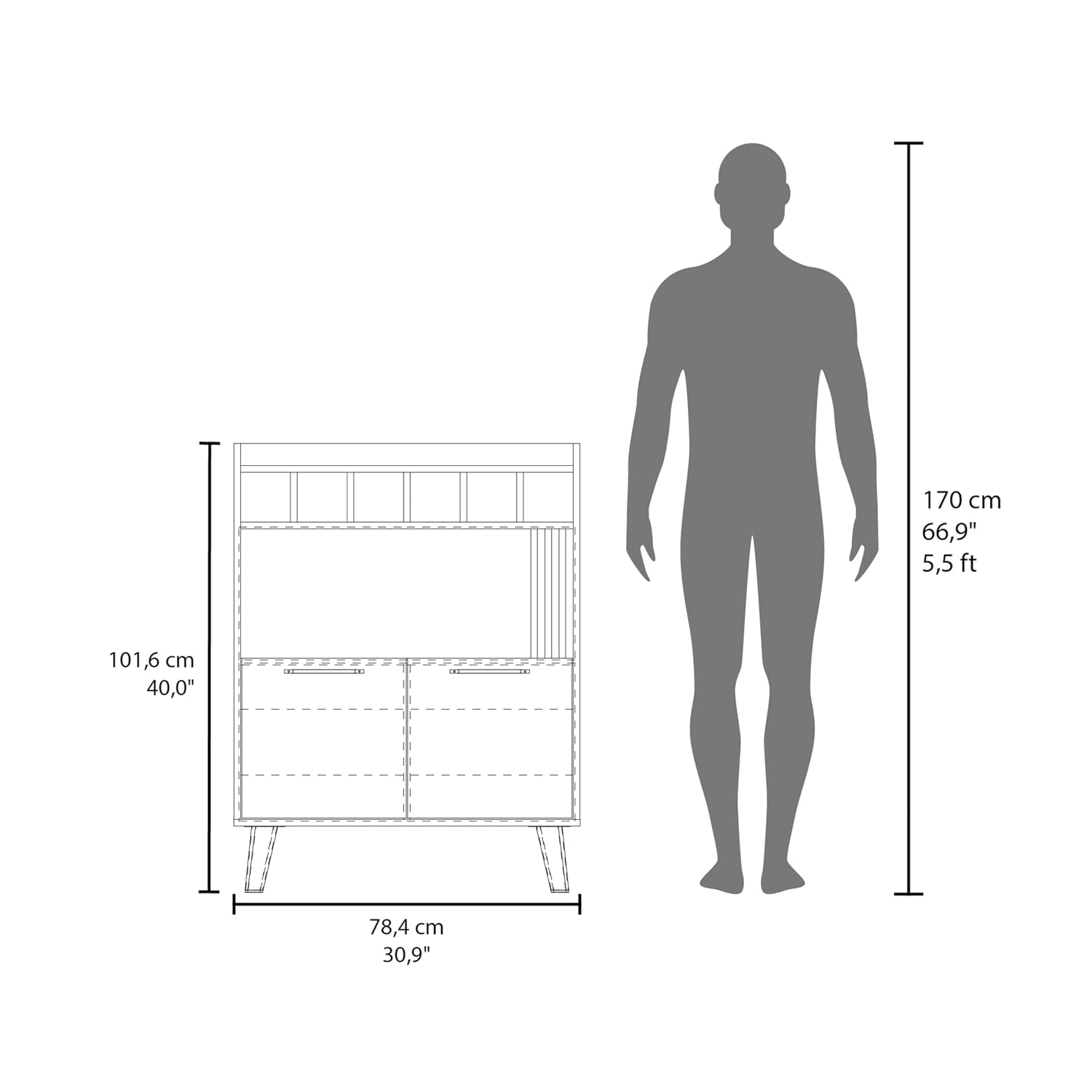 ตู้บาร์ขนาด 40 นิ้ว พร้อมช่องเ - Home Bar Shelves บทวิจารณ์และราคา