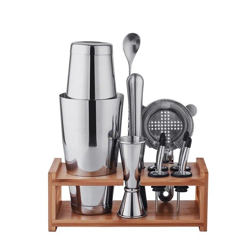 ชุดผสมค็อกเทลสแตนเลส ชุดเชคเกอ - Boston Shaker Set บทวิจารณ์และราคา