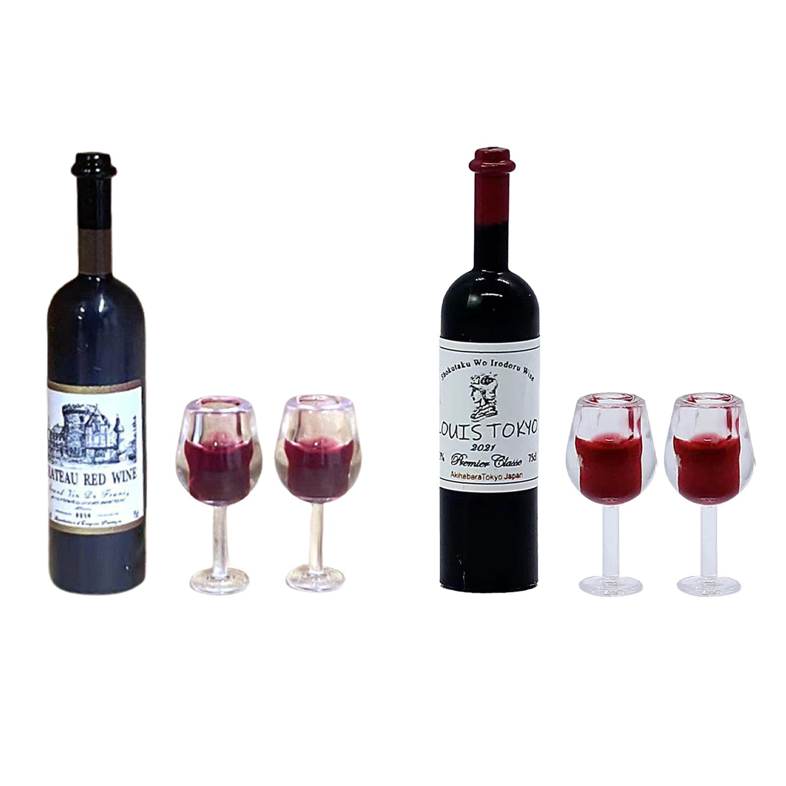 1/12 Scale Dollhouse ขวดไวน์ถ้ - Home Bar Supplies บทวิจารณ์และราคา